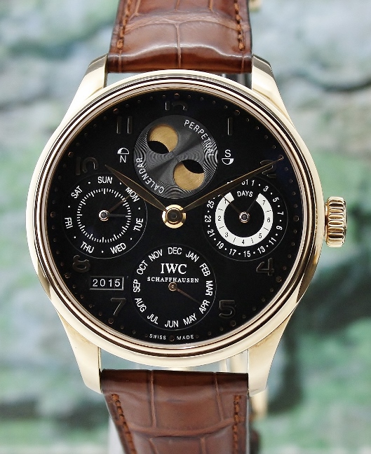 (image for) MINT UNPOLISHED IWC 18K Rose Gold Portuguese Perpetual Calendar Double Moon Phase / IW503202